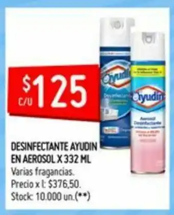 Changomas Ayudin Desinfectante En Aerosol x332ml oferta