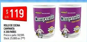 Changomas Campanita Rollo De Cocina x200paños oferta