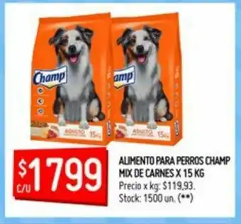 Changomas Champ Alimento Para Perros Mix De Carnes x15kg oferta