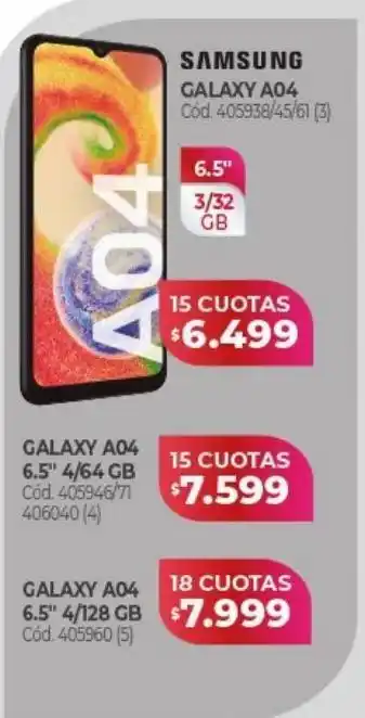 Naldo Lombardi Samsung galaxy a04 6,5" 4/128gb oferta