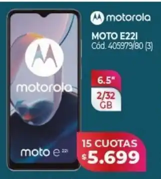 Naldo Lombardi Motorola moto e22i 2/32gb oferta