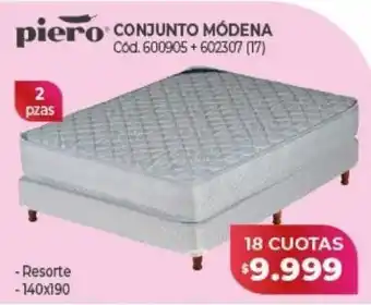 Naldo Lombardi Piero conjunto módena 2 pzas oferta