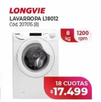 Naldo Lombardi Lavarropa longvie l18012 oferta