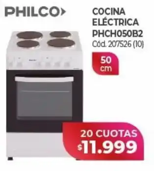 Naldo Lombardi Cocina eléctrica philco phch050b2 oferta
