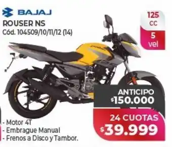 Naldo Lombardi Bajaj rouser ns 125cc oferta
