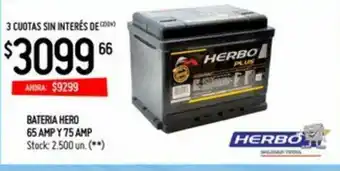 Changomas Bateria Hero 65 Amp y 75 Amp oferta