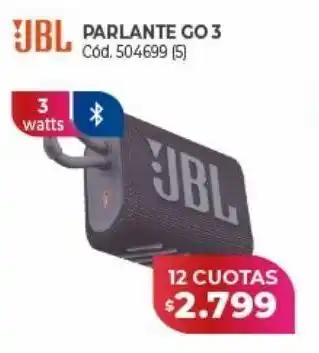 Naldo Lombardi Parlante jbl go 3 oferta