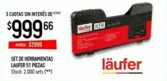 Changomas Set De Herramentas Laufer 51 Piezas oferta