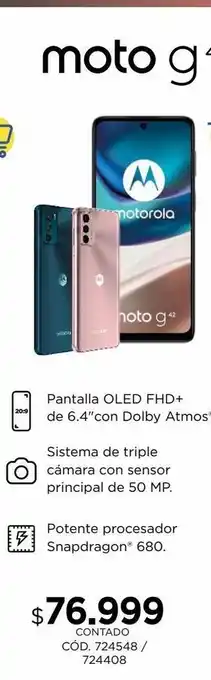 Coppel Moto g42 oferta