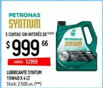 Changomas Lubricante Syntum 15W40 x 4 lt oferta