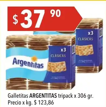 Hergo Argentitas Galletitas tripack x 306 gr. oferta
