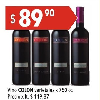 Hergo Colon Vino varietales x 750 cc. oferta