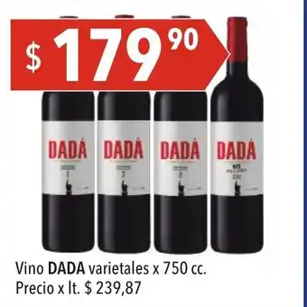 Hergo Dada Vino varietales x 750 cc. oferta