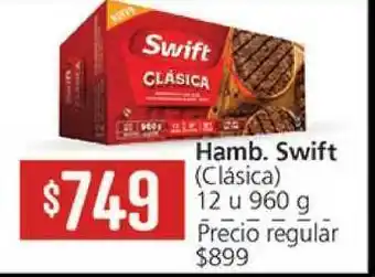 Supermercados Aiello Hamb. Swift 960g oferta