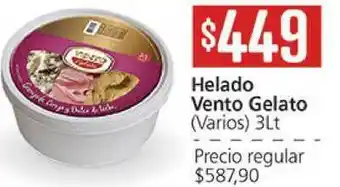Supermercados Aiello Helado Vento Gelato 3lt oferta