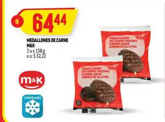 Makro Medallones De Carne M&k 2 u x 138g oferta