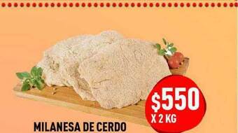 Supermercados Zeta Milanesa De Cerdo x 2kg oferta