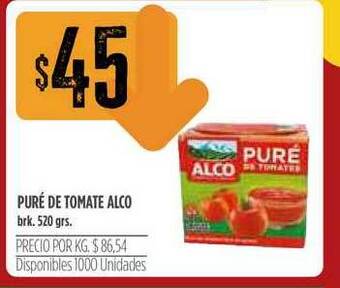 Supermercados Vea Puré De Tomate Alco 520grs oferta