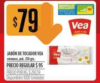 Supermercados Vea Jabón De Tocador Vea 270grs oferta
