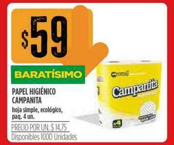 Supermercados Vea Papel Higiénico Campanita oferta