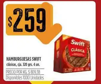 Supermercados Vea Hamburguesas Swift Clásicas oferta
