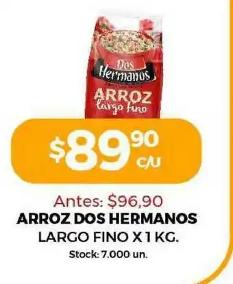 Super MAMI Arroz Dos Hermanos Largo Fino 1kg oferta