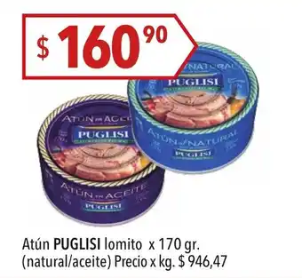 Hergo Puglisi Atún lomito x 170 gr. (natural/aceite) oferta