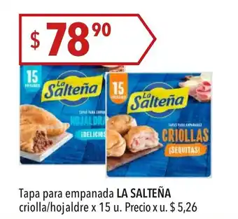 Hergo La Salteña tapa para empanada criolla/hojaldre x 15 u. oferta