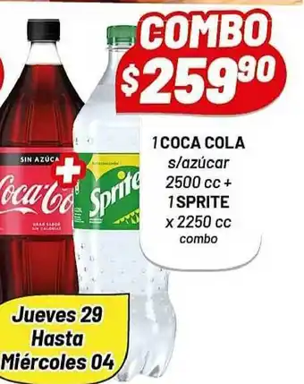 Almacor 1 Coca Cola S Azúcar + 1 Sprite oferta