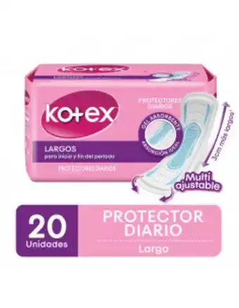 Farmacias Líder Kotex largo multiuso 20 protectores diarios oferta