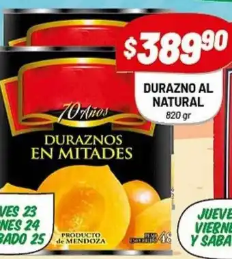 Almacor Durazno al natural oferta