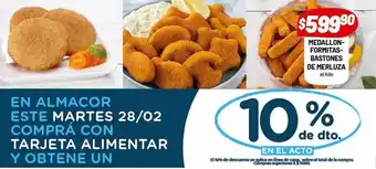 Almacor Medallon-formitas-bastones de merluza oferta