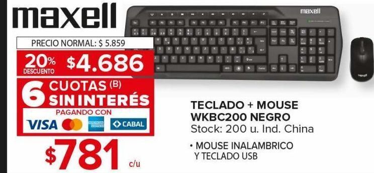 Teclado y best sale ratón inalámbrico carrefour