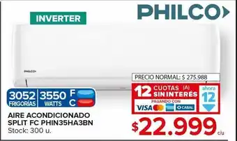 Carrefour Maxi Aire acondicionado split philco 3550w oferta