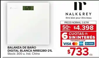 Carrefour Maxi Balanza de baño digital blanca nalk&rey oferta