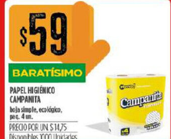 Supermercados Vea Campanita Papel higiènico oferta