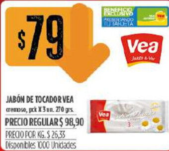 Supermercados Vea Jabón De Tocador Vea 270grs oferta