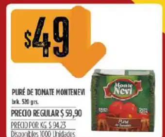 Supermercados Vea Purè De Tomate Montenevi 520grs oferta