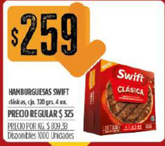 Supermercados Vea Hamburguesas Swift oferta