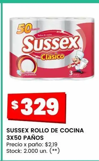 Changomas Rollo de cocina sussex 3x50 paños oferta