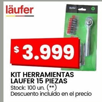 Changomas Kit herramientas laufer 15 pzas oferta