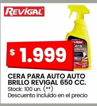 Changomas Cera para coche revigal oferta