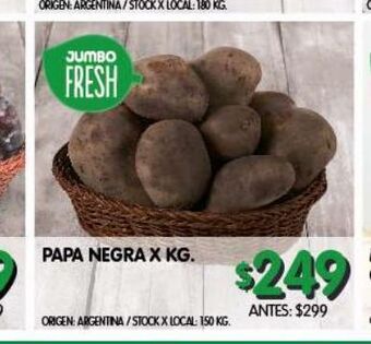Jumbo Papa negra x kg oferta