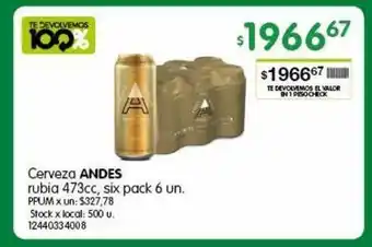 Jumbo Cerveza andes oferta