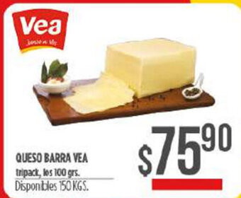 Supermercados Vea Queso Barra Vea 100grs oferta