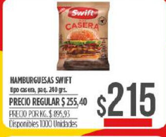 Supermercados Vea Hamburguesas Swift 240grs oferta
