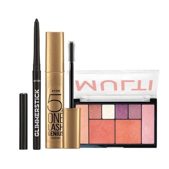 Avon Set x 3 máscara + delineador + multi palette oferta