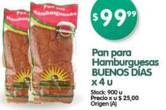 Supermercados Buenos Días Pan Para Hamburguesas Buenos Días 4u oferta