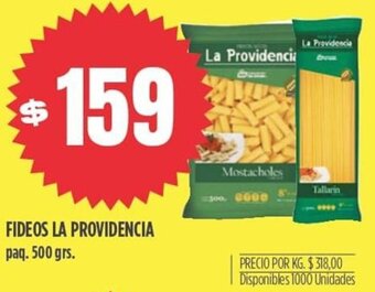 Supermercados Vea Fideos La Providencia 500g oferta