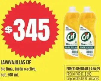 Supermercados Vea Lavavajila CIF 500ml oferta